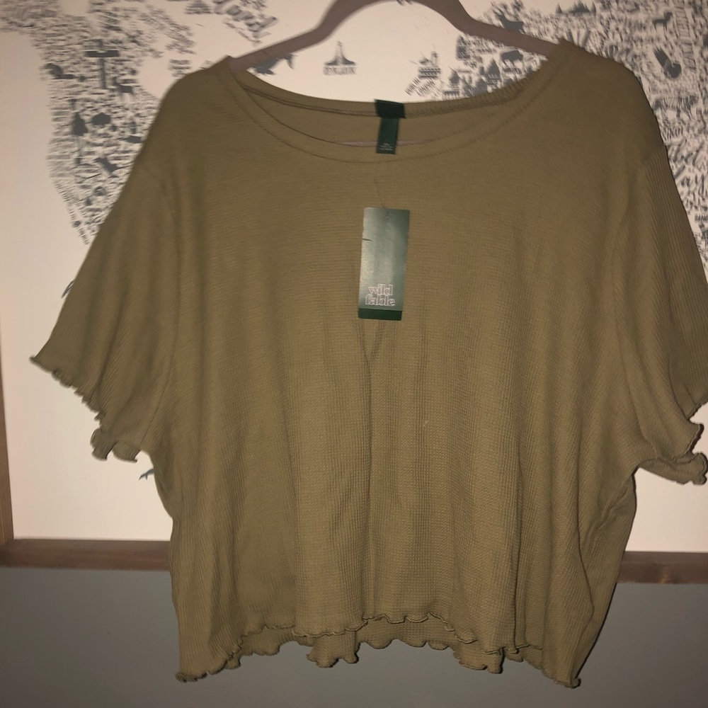 Army Green crop top